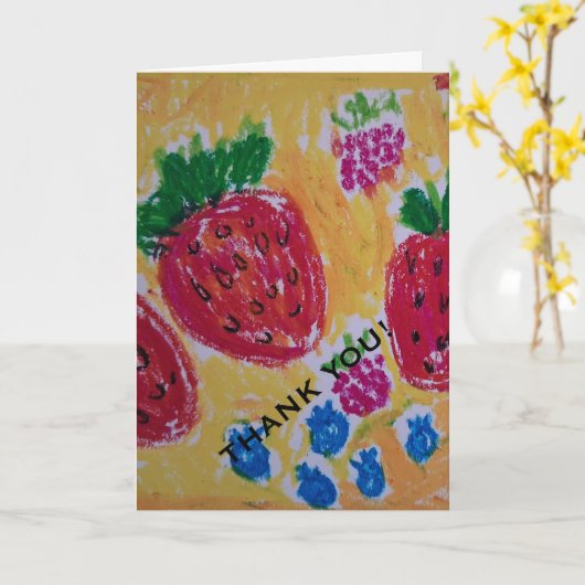 Berries Thank You Card カード (黄色い花)