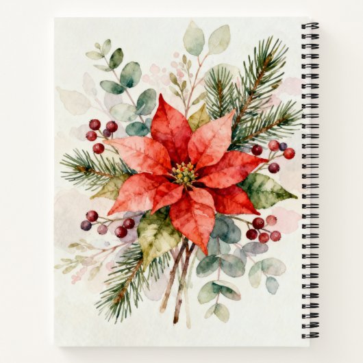 Berries Watercolor Floral Notebook ノートブック (裏面)
