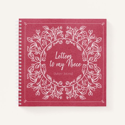 BerryフローラのMy Nece Keepsake Journalへの手紙 ノートブック (正面)