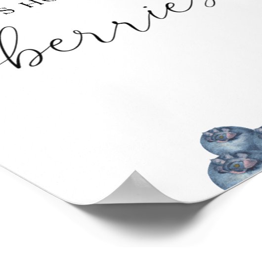 Berry – 何個のベリーブライダルシャワーゲーム ポスター (角)