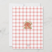 Berry 1st Birthday Watercolor Strawberry  招待状 (裏面)