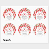 Berry 1st First Birthday Party ラウンドシール (シート)