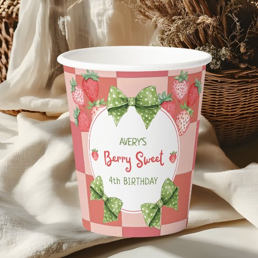 Berry 4th Birthday Strawberry Party 紙コップ