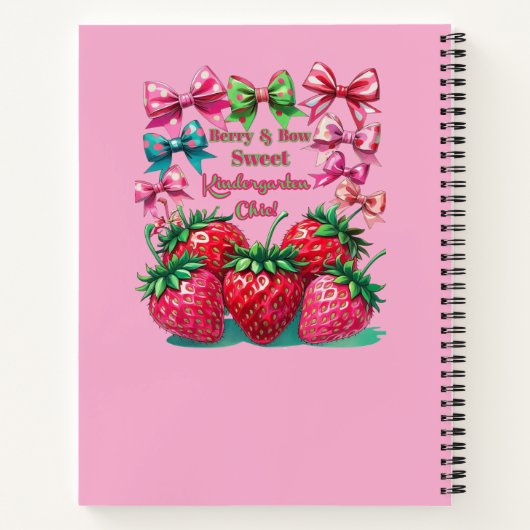 Berry and  Bow Sweet Kindergarten Chic ノートブック (裏面)