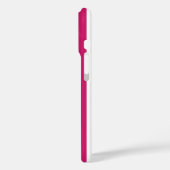 Berry and White Monogrammed Stripes Case-Mate iPhoneケース (裏面 / 左)