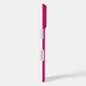 Berry and White Monogrammed Stripes Case-Mate iPhoneケース (裏面 / 右)