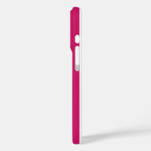 Berry and White Monogrammed Stripes Case-Mate iPhoneケース (裏面 / 左)