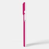 Berry and White Monogrammed Stripes Case-Mate iPhoneケース (裏面 / 左)