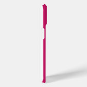 Berry and White Monogrammed Stripes Case-Mate iPhoneケース (裏面 / 右)