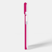 Berry and White Monogrammed Stripes Case-Mate iPhoneケース (裏面 / 左)