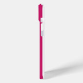 Berry and White Monogrammed Stripes Case-Mate iPhoneケース (裏面 / 左)