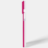 Berry and White Monogrammed Stripes Case-Mate iPhoneケース (裏面 / 左)