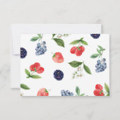 Berry Baby Shower Advice Card Berry Sweet サンキューカード (裏面)