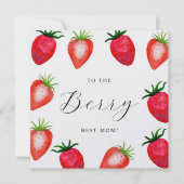 Berry Best Mom! Watercolor Strawberry Mother's Day (正面)