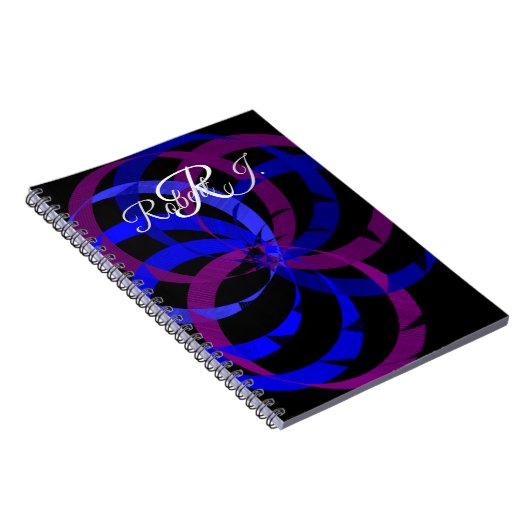 Berry Blend Geometric Spiral Notebook ノートブック (右側)