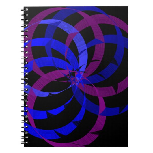Berry Blend Geometric Spiral Notebook ノートブック (正面)