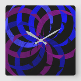 Berry Blend Geometric Wall Clock スクエア壁時計