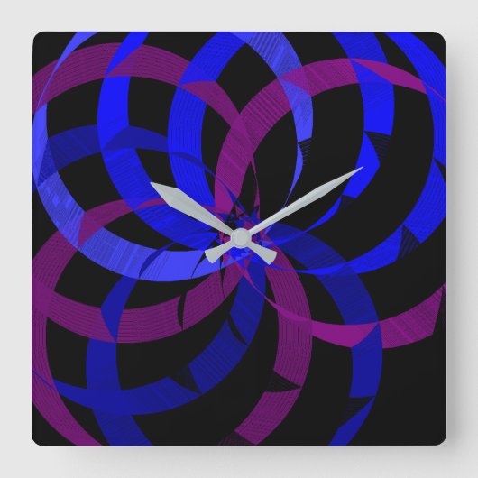 Berry Blend Geometric Wall Clock スクエア壁時計 (正面)