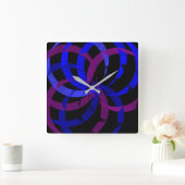 Berry Blend Geometric Wall Clock スクエア壁時計 (ホーム)