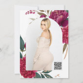 Berry Bloom Garden Floral Glam Sweet 16 招待状 (裏面)