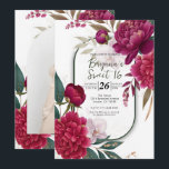 Berry Bloom Garden Floral Glam Sweet 16 招待状<br><div class="desc">Customize for any event</div>