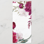 Berry Bloom Garden Floral Glam Wedding  メニュー (裏面)