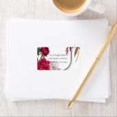 Berry Bloom Garden Floral Glam Wedding  ラベル (インサイチュ)