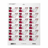 Berry Bloom Garden Floral Glam Wedding  ラベル (フルシート)