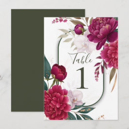 Berry Bloom Garden Floral Glam Wedding  招待状