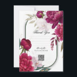 Berry Bloom Garden Floral Glam Wedding  招待状<br><div class="desc">Thank You Card. Check out other items in this matching suite.</div>