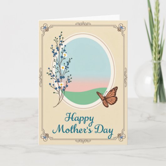 Berry Blossom Mothers Day Card カード (正面)