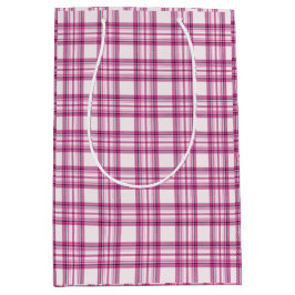 Berry Blush Plaid Medium Gift Bag ミディアムペーパーバッグ