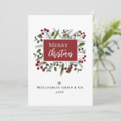 Berry Branchesフレーム会社名モダン シーズンカード (スタンド正面)