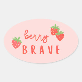 berry brave childhood cancer sick kids cute  楕円形シール