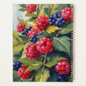 Berry Bush Raspberry Blackberries Watercolor Fruit プランナー手帳 (裏面)