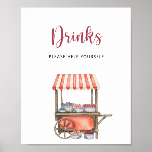 Berry cart - Drinks help yourself  Poster ポスター (正面)