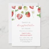 Berry Fantastic Strawberry Birthday 招待状 (正面)