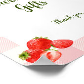 Berry First誕生日カスタマイズ可能なサイン ポスター (角)