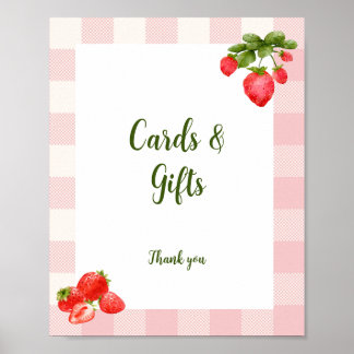 Berry First誕生日カスタマイズ可能なサイン ポスター