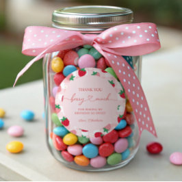 Berry First誕生日ラウンドステッカーラベル ラウンドシール