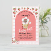 Berry First誕生日招待状と写真 招待状 (スタンド正面)