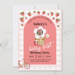 Berry First誕生日招待状と写真 招待状