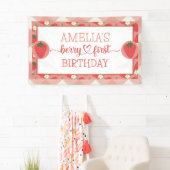Berry First 1st Birthday Banner 横断幕 (インサイチュ)