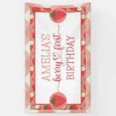 Berry First 1st Birthday Banner 横断幕 (縦)