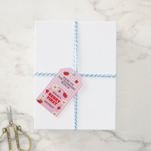BERRY FIRST BIRTHDAY ギフトタグ (より糸付き)