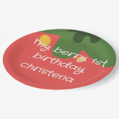 Berry First Birthday ペーパープレート (アングル)