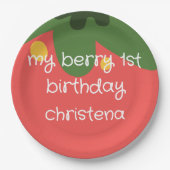 Berry First Birthday ペーパープレート (正面)