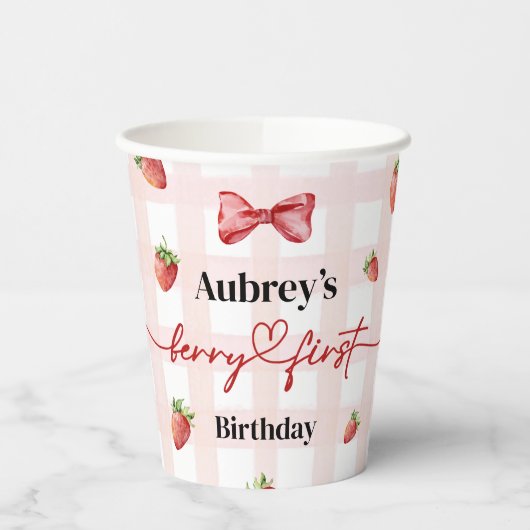 Berry First Birthday 紙コップ (左)