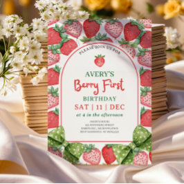 Berry First Birthday 1st Berry Birthday Invitation 招待状