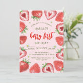 Berry First Birthday 1st Birthday Invitation 招待状 (スタンド正面)